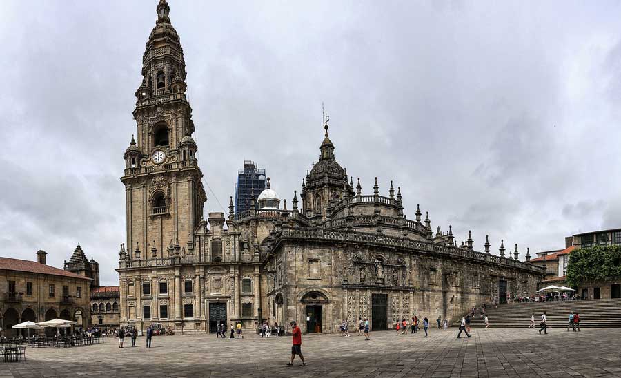 La famosa cattedrale di Santiago de Compostela